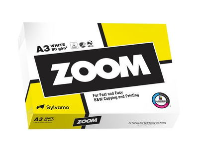 Kopieringspapper ZOOM A3 80g Ohålat 5x500/fp