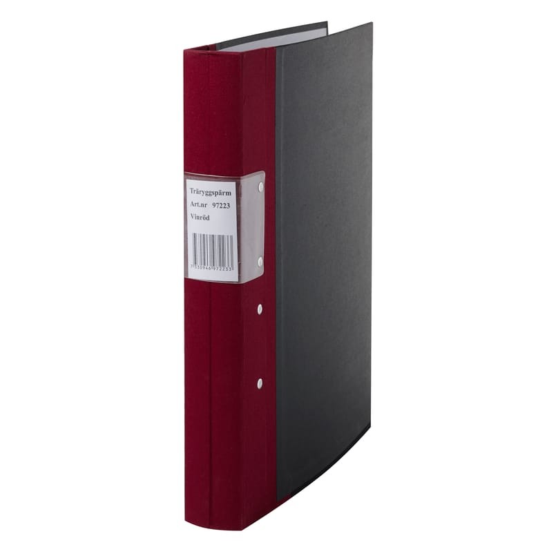 Träryggspärm A4 40mm Vinröd