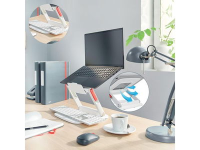 Laptopstativ LEITZ Ergo justerbart vit
