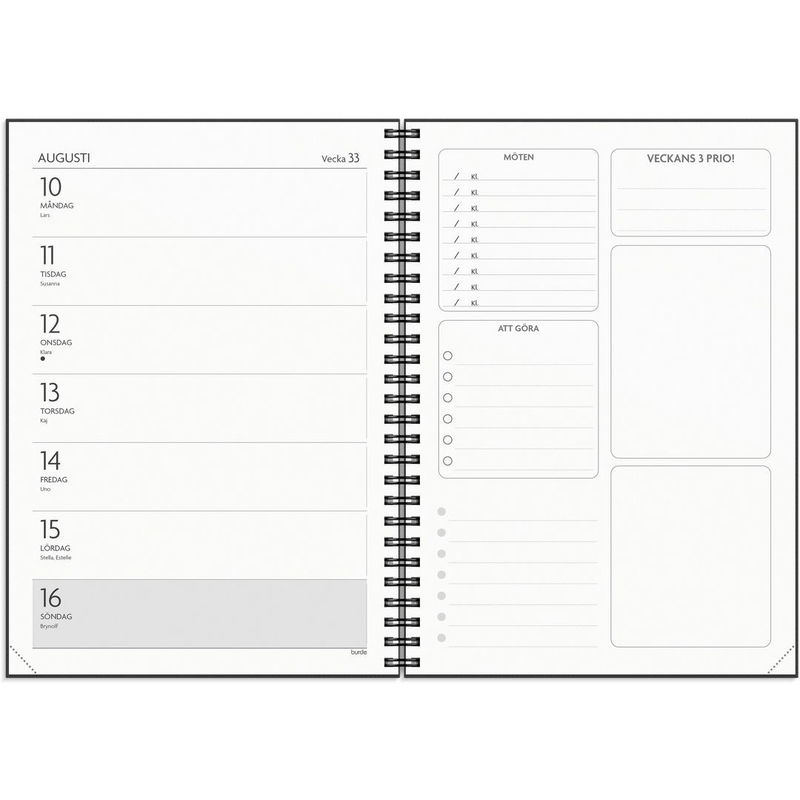 Kalender Få det gjort 2026 svart