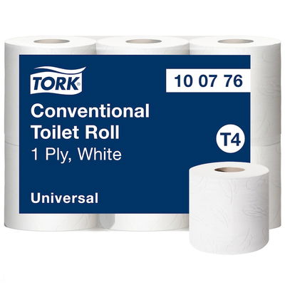 Toalettpapper Tork T4 Universal 1-lag Natur 51m, 48 rullar Toalettpapper Tork T4 Universal 1-lag Natur 51m, 48 rullar