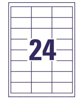 Etikett 63,5x33,9mm 2400/fp