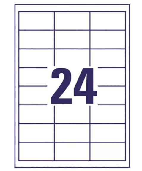 Etikett 63,5x33,9mm 2400/fp