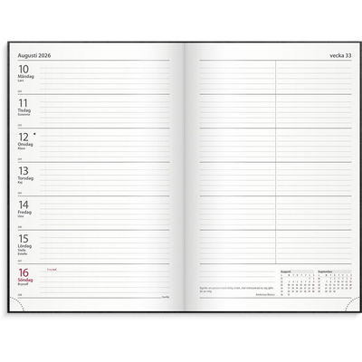 Kontorskalender 2026 svart