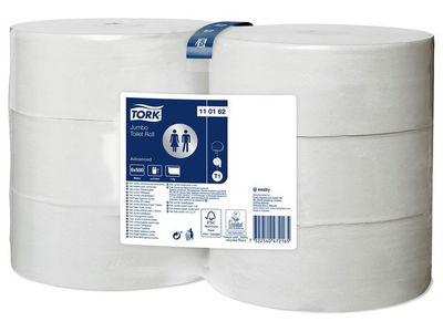 Toalettpapper Tork T1 Jumbo Universal 1-lg vit 500m, 6/FP