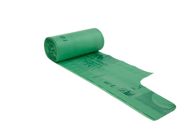 Avfallssäck Biobag Kompost Knyt 60L 30my, 20 st/rl