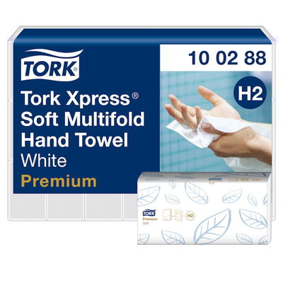 Pappershandduk Tork Xpress Premium H2, blå dekor, 2310/FP