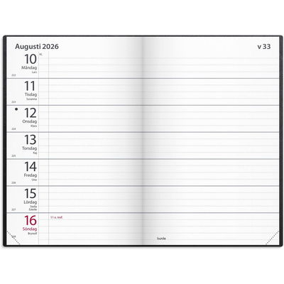 Fickagenda 2026 svart