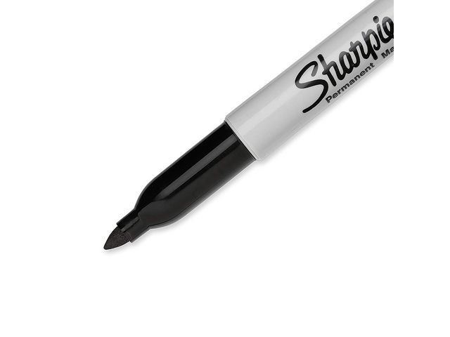 Märkpenna Sharpie Svart Fine, 12/fp