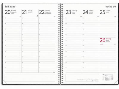 Kalender Study Twist svart A5 25/26