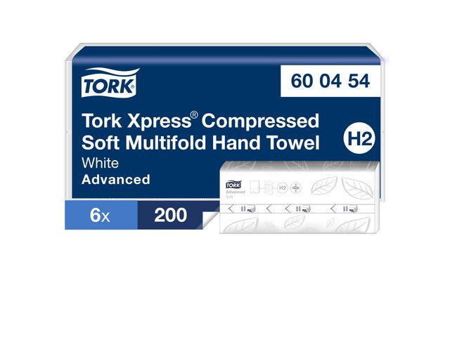Pappershandduk Tork H2 Komprimerad Adv 2-lg 212x320mm, 1200/fp