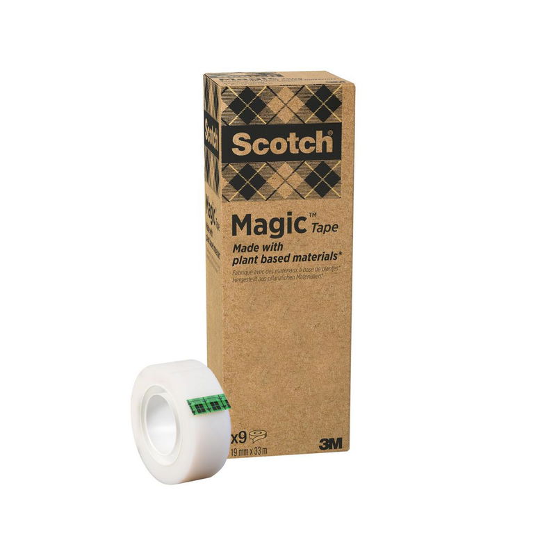 Dokumenttejp Scotch Magic 900 Greener, 19mm x 33m, 9 rl/fp