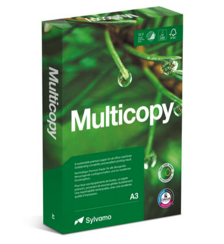Kopieringspapper MultiCopy A3 80g OHÅLAT, 500/fp