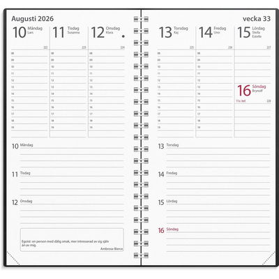 Kalender Minister 2026 svart Kalender Minister 2026 svart