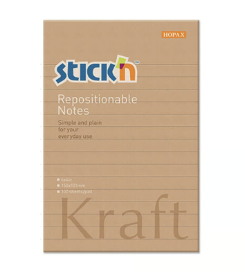 Notisar Linjerat Kraftpapper Brun 100x150mm, 12st/fp
