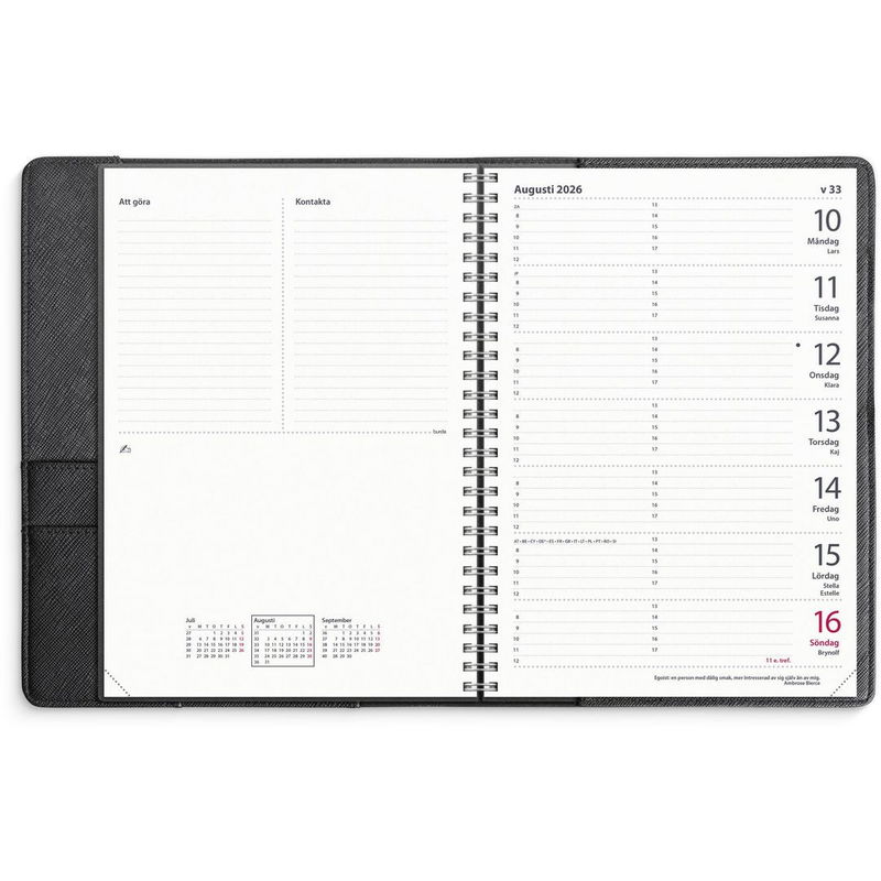 Kalender Diplomat 2026 svart