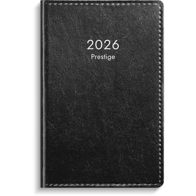 Kalender Prestige 2026 konstläder inbunden svart