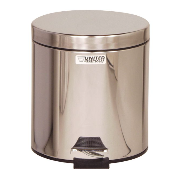 Papperskorg RUBBERMAID 5L blank