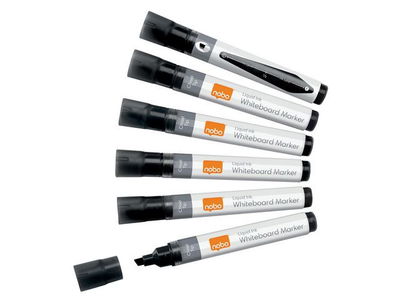 Whiteboardpenna NOBO Liq sned svart 10/fp
