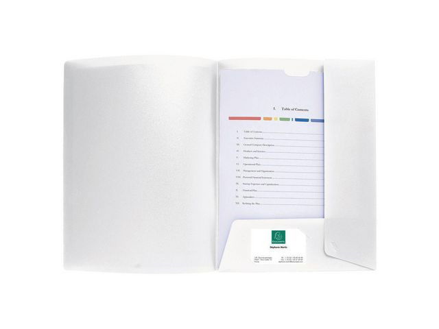 Projektmapp EXACOMPTA PP A4 vit, 10/fp