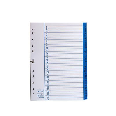 Pärmregister papper 1-31 A4, 10 st/fp