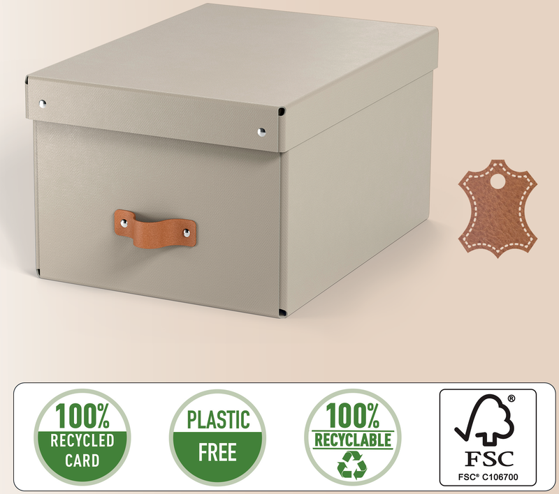 Förvaringslåda Leitz Puro 17L beige, 2/fp