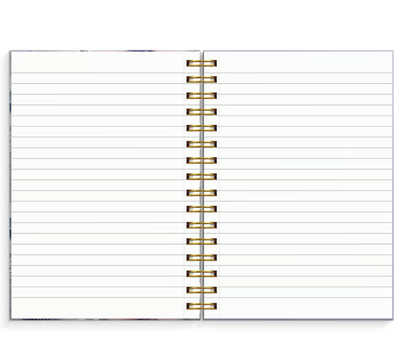 Anteckningsbok Burde Spiral Flower Linjerad Lila A5