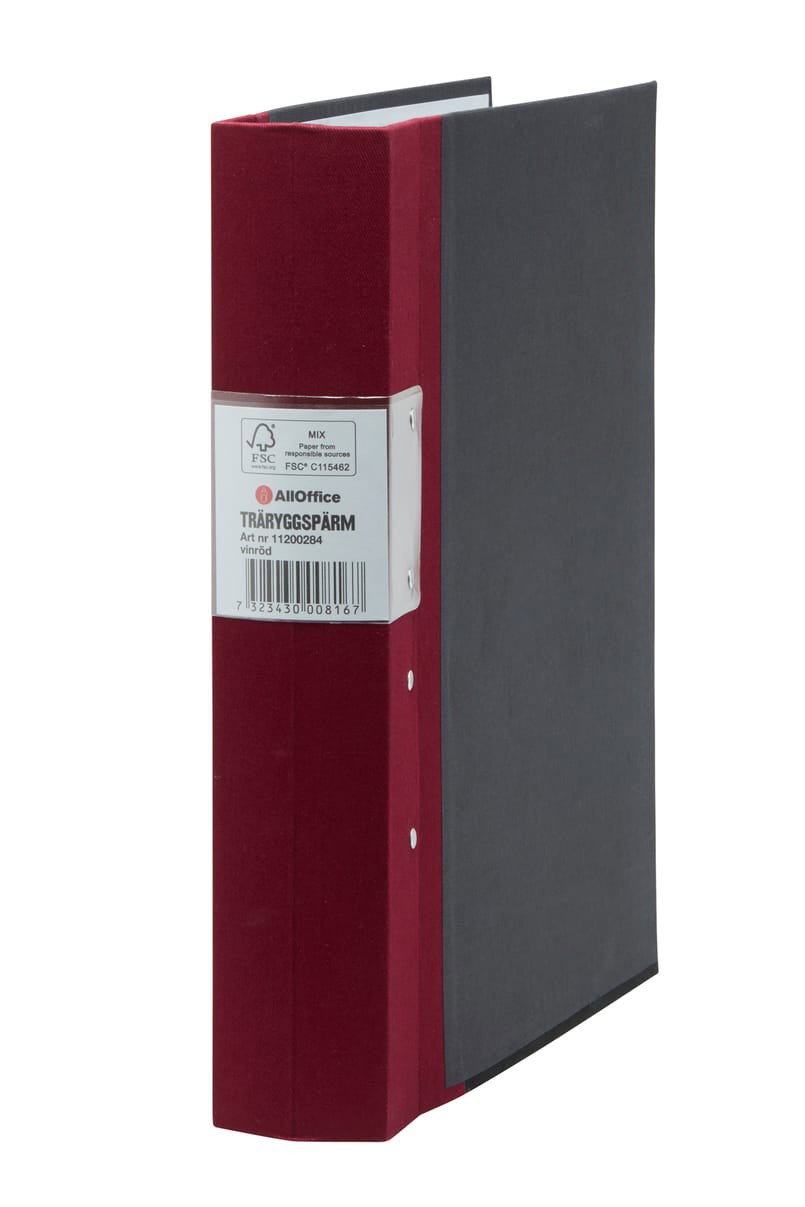 Träryggspärm A4 Premium FSC 60mm Vinröd
