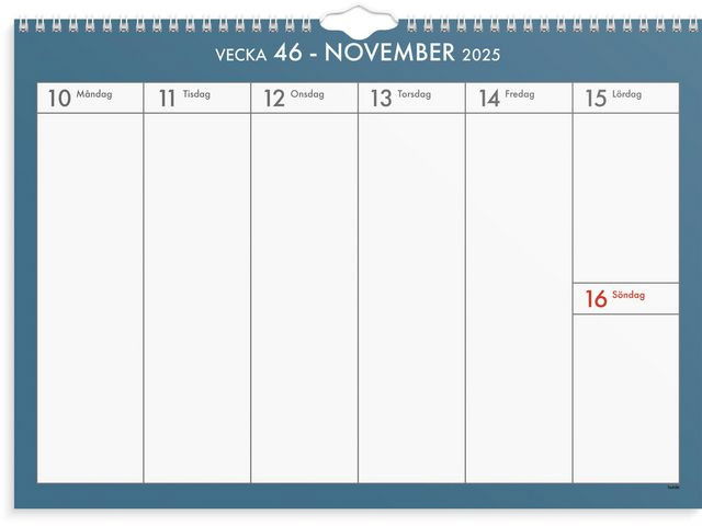 Väggkalender Veckoplan 25/26
