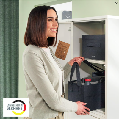 Mobil Förvaring Leitz Tygklädd Grå 465x210x200mm