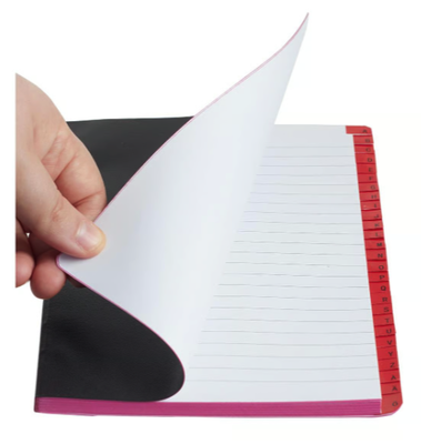 Vaxduksbok Med Register A-Ö Linjerad 72 Blad Svart A5