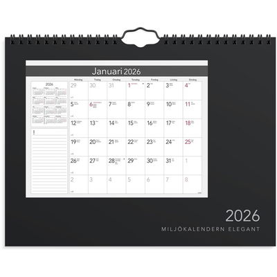 Väggkalender Miljökalendern Elegant 2026