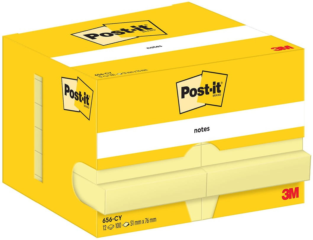 Post-it 656 Gul 51x76mm, 12/fp