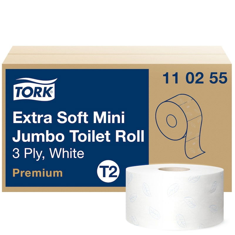 Toalettpapper Tork T2 Premium Extra mjukt 3-lag vit, 120m, 12/fp