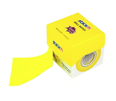 Notisar Stick´n Memorulle Extra Sticky Gul Neon 50mm x 10m