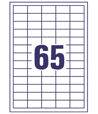 Etikett 38,1x21,2mm 6500/fp