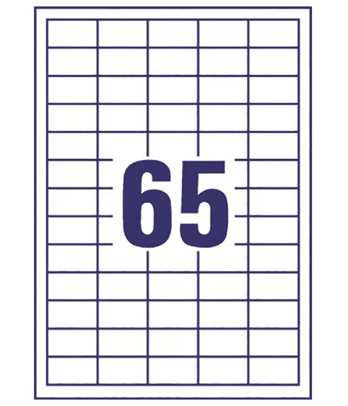 Etikett 38,1x21,2mm 6500/fp