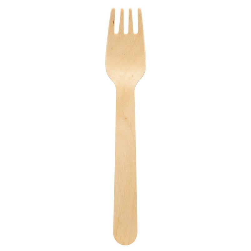 Engångsbestick Duni gaffel petit vaxat trä 16cm, 100 st/fp