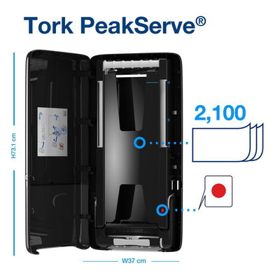 Dispenser TORK H5 Handduk PeakServe svart
