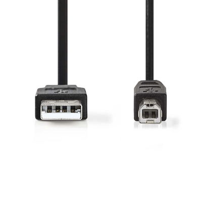Kabel NEDIS USB 2.0 A-B 5m svart