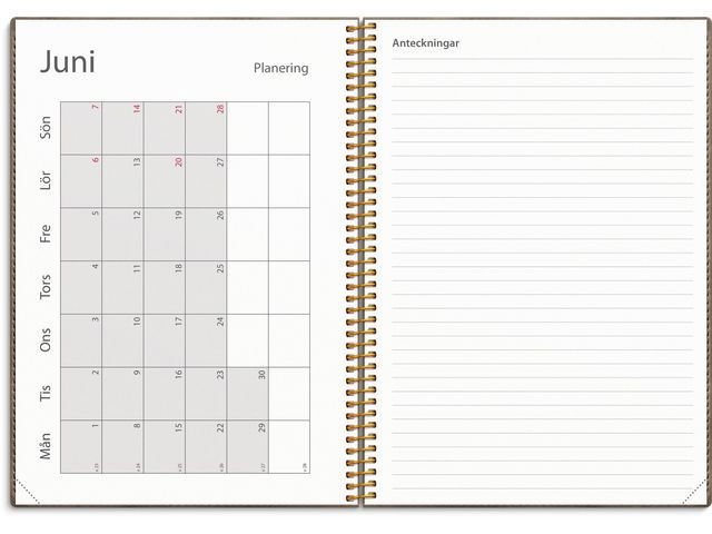 Kalender Study Twist mocca A5 25/26