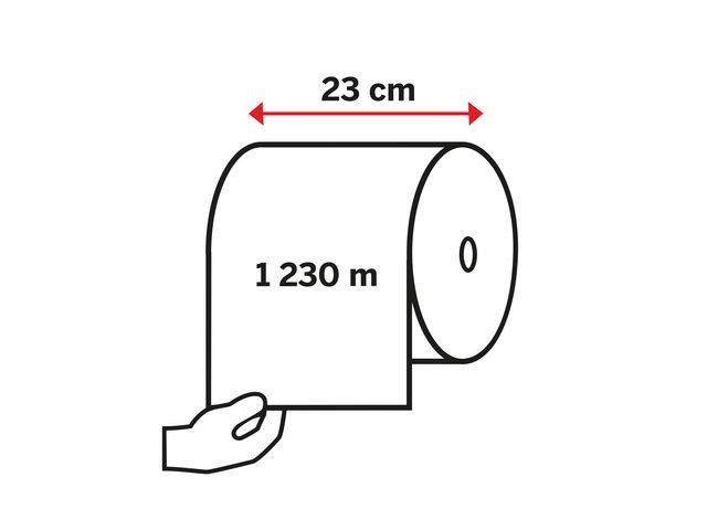 Industritorkpapper Katrin L 1-Lagers, 1230m