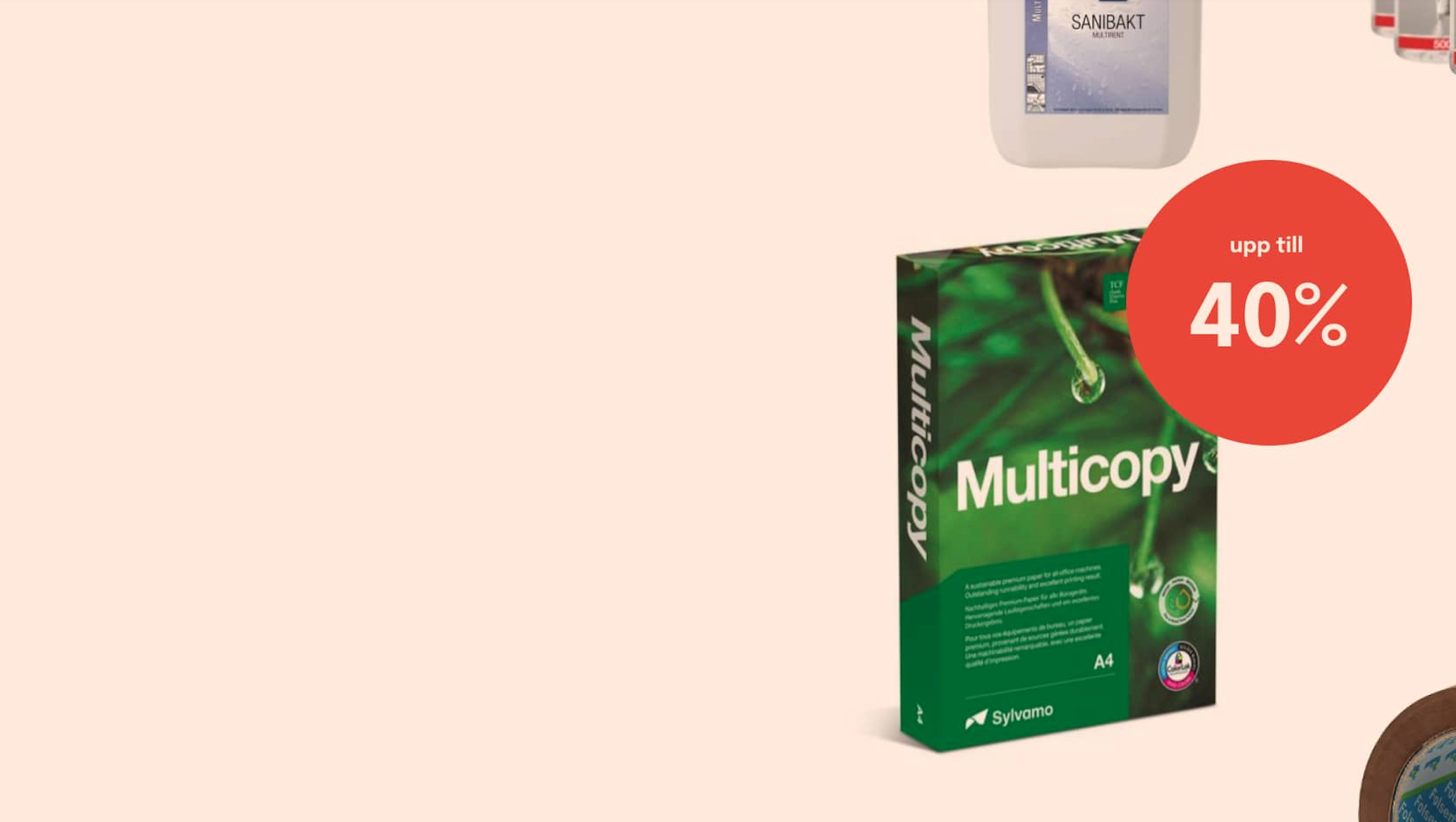 Kontorsmaterial - Köp ur ett komplett sortiment för kontor, lager, städning och lokalvård med personlig service och snabba leveranser.