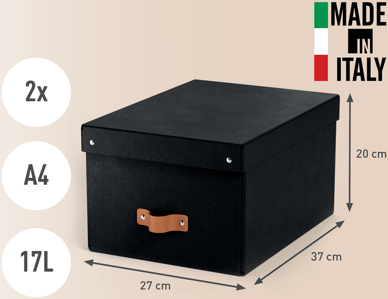 Förvaringslåda Leitz Puro 17L svart, 2/fp
