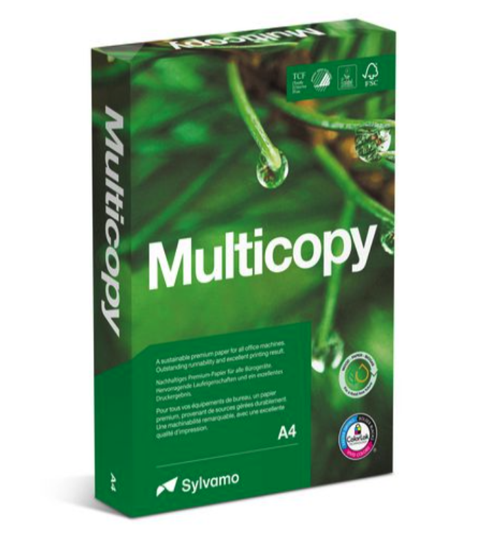 Kopieringspapper MultiCopy A4 100g Ohålat, 500 ark/fp