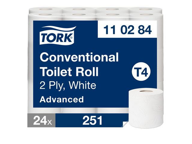 Toalettpapper TORK Advanced T4 2-Lag 31,4m, 24/fp