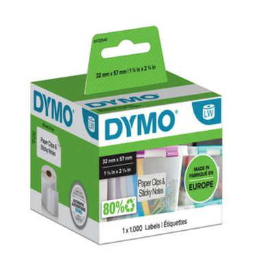 Etikett DYMO LW Vit 57x32mm, 1000/FP