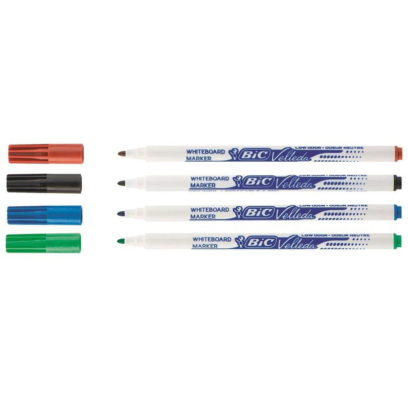 Whiteboardpenna BIC Velleda 1721, 4 färger/fp