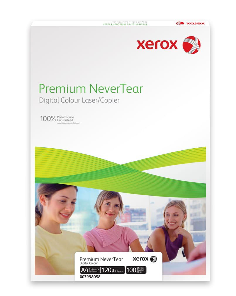 Allvädersfilm Xerox Never Tear 120mic Matt White A3, 100/fp