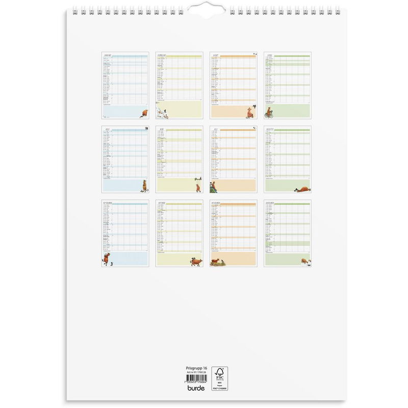 Familjekalender Mamma Mu 2026